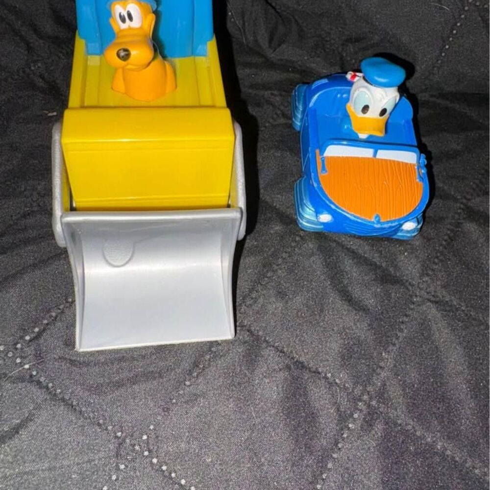 Disney Mickey Roadster Racers Donald Duck Die-cast Vehicle and Pluto in bulldoze